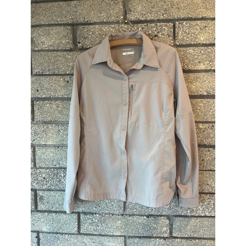 Columbia Omni-Shade Beige Long-Sleeve Shirt Womens L